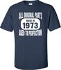 Adult Made In 1973 All Original Parts Aged To Perfection Casual Letter T Shirt Men Tshirt Custom 2024 Fashion Casual Streetwear