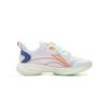 Li Ning Lightweight Durable Comfortable Low-Top Running Shoes Kids Sneakers Standard-White Ice-Orange YKFT062-15
