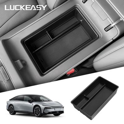 For Xpeng P7+ 2026-2026 Central Console Armrest Storage Box Tray Organizer Car Interior Accessories Black