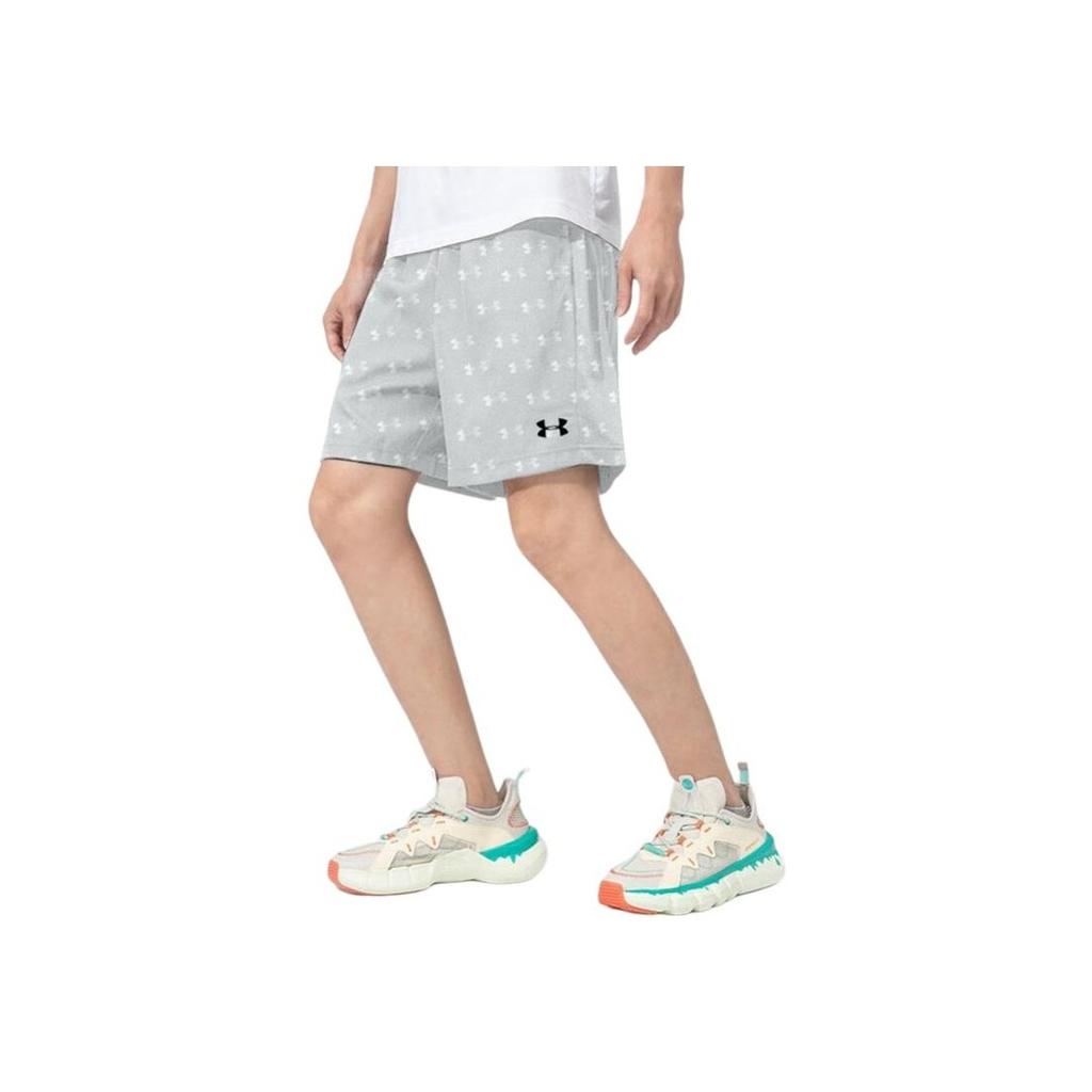 Under Armour Quick-Dry Breathable Running Training Printed Knit Shorts Unisex Shorts Light-Gray 21500231-009