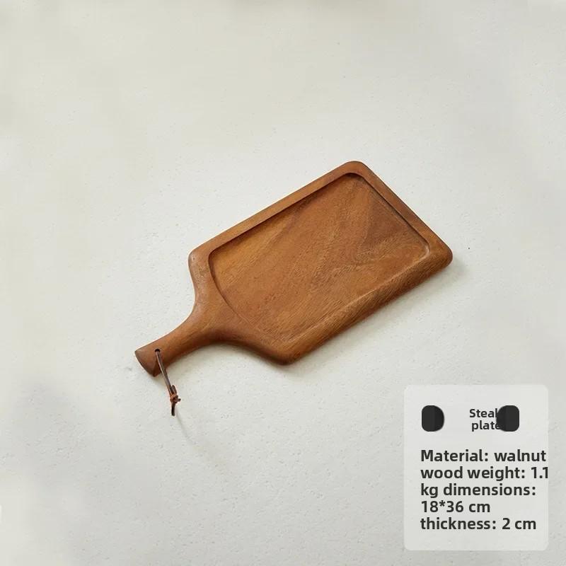 1PC Solid wood steak plate Japanese wooden pizza plate steak board tableware Western food set plate