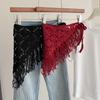 Display Temperament Tassel Line Hook Fart Curtain Hollow Design Fashionable Versatile Spice Girl Outer Strap Triangular Towel Fart Curtain