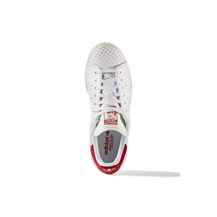 Adidas  Stan Smith Sliced White Red Women Sneakers Footwear-White Running-White Collegiate-Red S32258