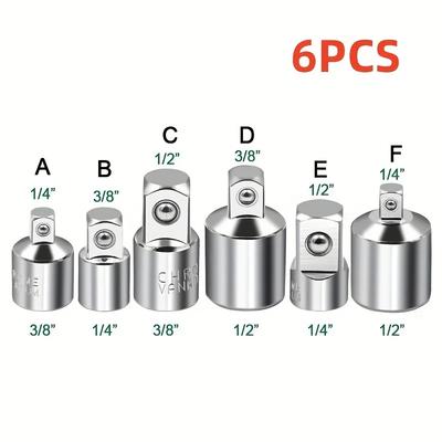 Adattatore per Bussole Chiave a Cricchetto 1/2 pollice, 3/8 pollice, 1/4 pollice Acciaio al Cromo Vanadio CR-V Per Auto Bicicletta Riparazioni Domestiche Attrezzi da Garage