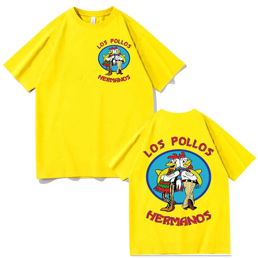 TV Series Breaking Bad Los Pollos Hermanos Graphic T Shirts Vintage Y2K Clothing Tshirt Casual Fashion Loose Tshirts Unisex