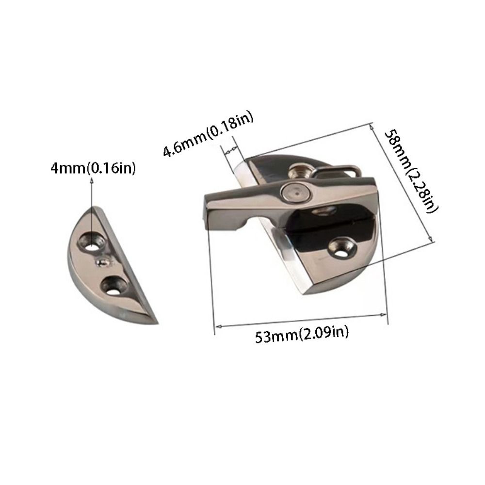 180 Degree Rotation Round Catch Lock Round Shape Marine Hardware Accessories  Marine Doors