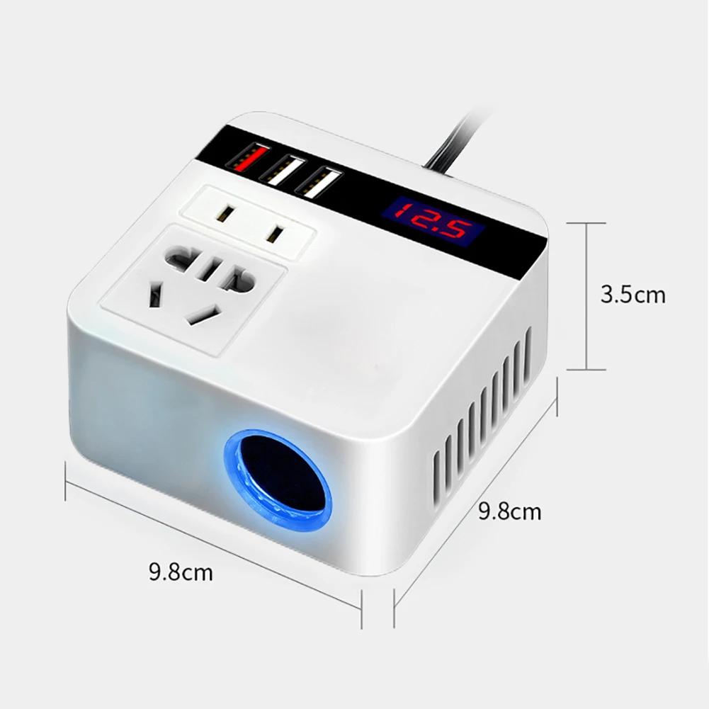150W Car Power Inverter DC 12V To 110V Pure Sine Wave Inverter Pure Sine Wave With Silent Cooling Fan Car Voltage Converter
