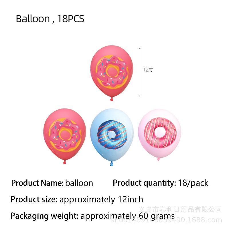 New Donuts Party Supplies Birthday Decorations Cutlery Paper Plates Tissue Tablecloths Banners Party Supplies