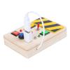 Interactive LED Wooden Busy Board: Children's Early Education Toy with Switches & Sockets