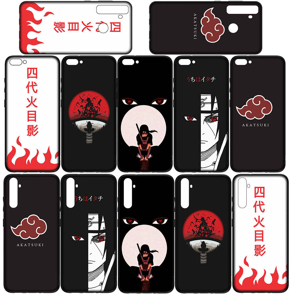 Phone Case for iPhone 17 15 16 Plus Redmi Note 14 12 11 13 Pro Max Huawei P30 P20 Lite OPPO A60 A40 A80 A18 A16 A54 Akatsuki Sasuke Naruto Anime Cover