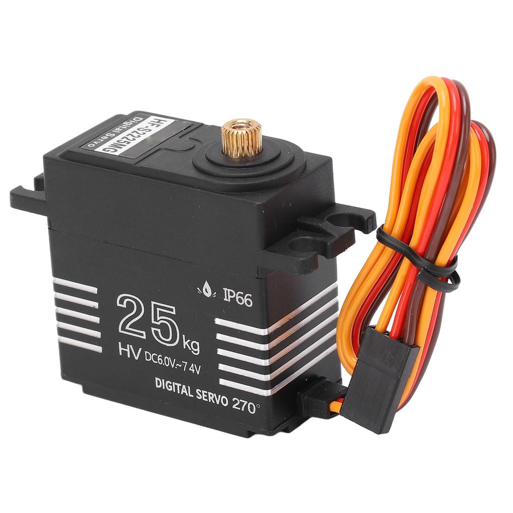 HOBBYFANS 25kg Stainless Steel Gear High Torque Servo Waterproof Digital Servo for 1:8 1:10 RC Car Boat Robot