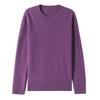 100% Pure Wool Low Neck Sweater for Women 50+, Stylish Solid Color Autumn/Winter Base Layer