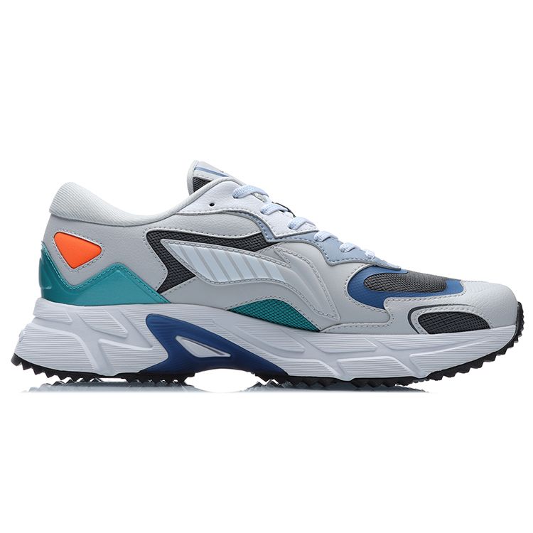 Li-Ning Trendy Breathable Lightweight Low-Top Running Shoes Unisex Sneakers Gray ARLR003-2