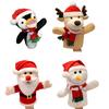 Festive Santa Claus Ventriloquist Puppet Toy Mouth Moving Plush Doll For Kids Christmas Gift