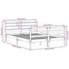 VidaXL Cadre de lit sans matelas cire marron 120x190cm bois pin massif 3306657