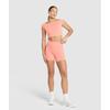 Gymshark Luxe Seamless Boat Neck Crop Top Bros Muted Coral Marl B3b5i Kcqx
