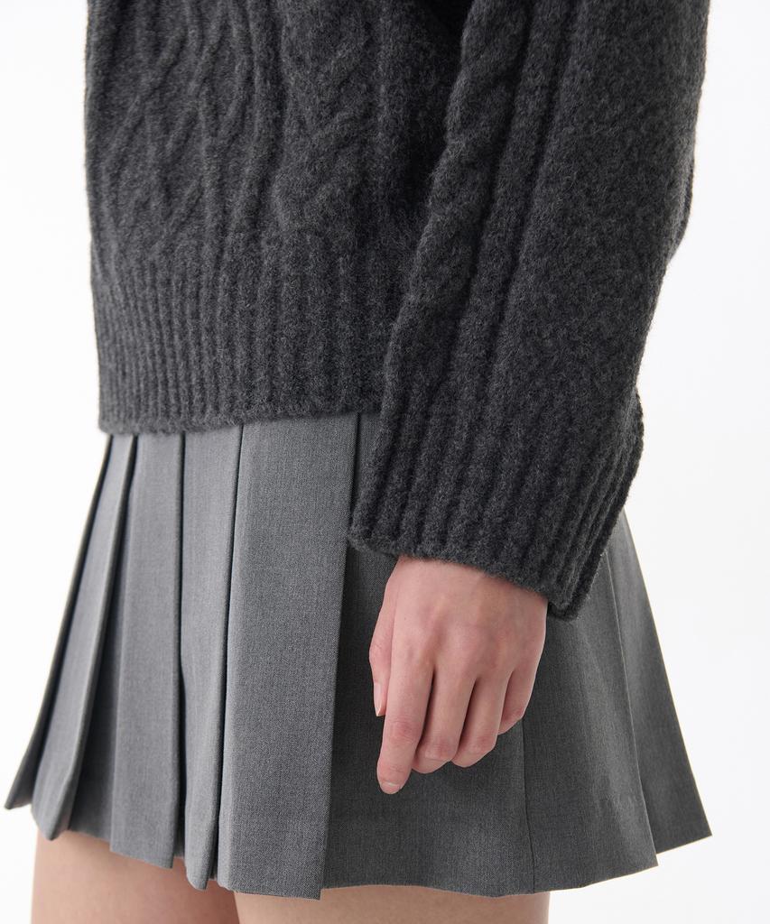 MUSINSA STANDARD WOMAN Women'S Soft Aran Cable Knit [Medium Grey]
