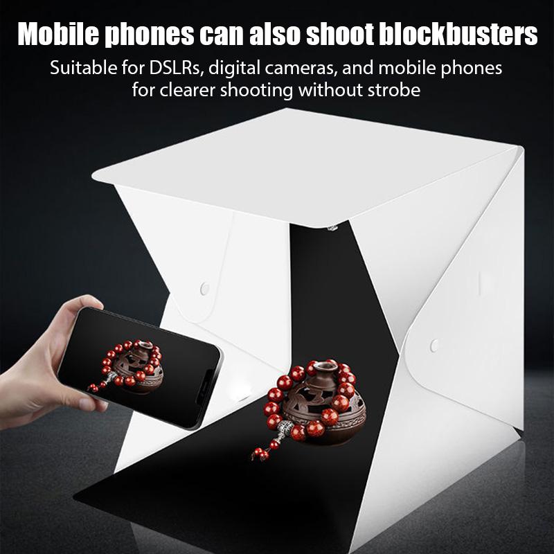 Photography LED Light Room Photo Studio Light Tent Soft Box Backdrops Photobox For DSLR Camera Phone, Portable Folding Lightbox