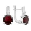 Silver Earrings with Artificial Garnet Nano 2.941ct, Cubic Zirconia (60002159)
