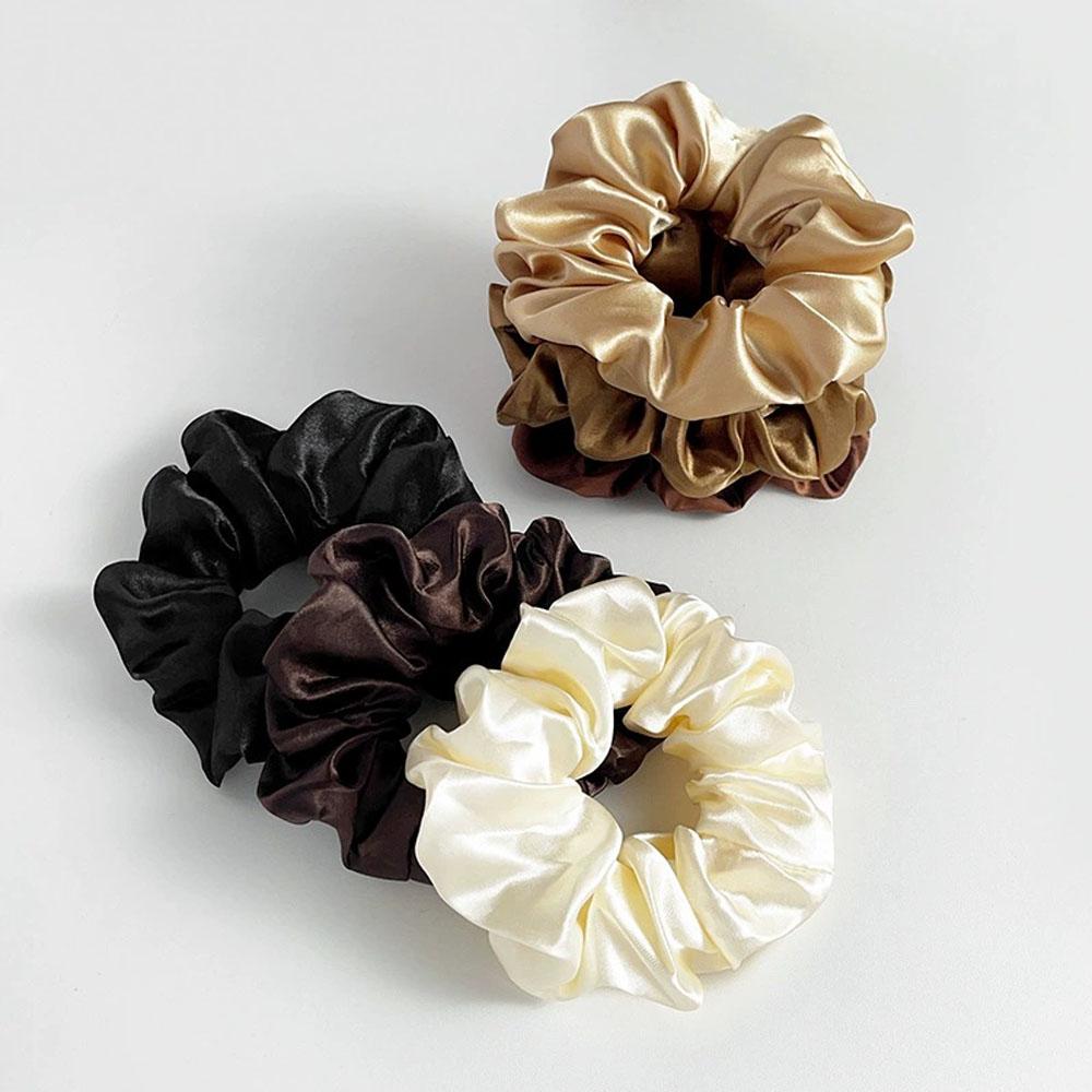 1/3pcs Girls Elastic Hair Band Ponytail Holder Ties Rubber Bands Fashion Women Accessories Solid Scrunchy