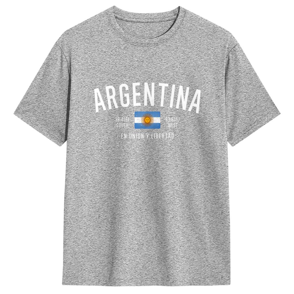 Argentina Flag 100 Cotton Tshirt For Male Summer Vintage Tshirts O Neck Trendy Tee Shirt Plus Size Dropshipping Clothing