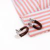 Braided Leather Rope Men's Cufflinks - Simple French Style, High-Quality, Limited Stock