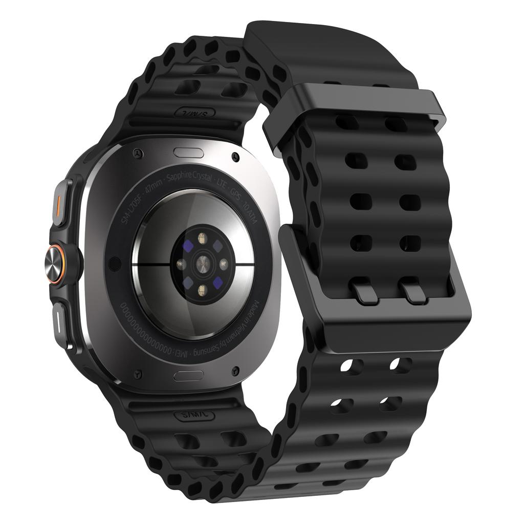 NO Gaps Sports Silicone Strap For Samsung Galaxy Watch Ultra 47mm Marine Band Watchband Bracelet Replacement Accessories