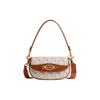 Coach Harley 23 Classic Logo Saddle Bag Women Shoulder Bag Chalk Polished-Amber CR511-B4TXF