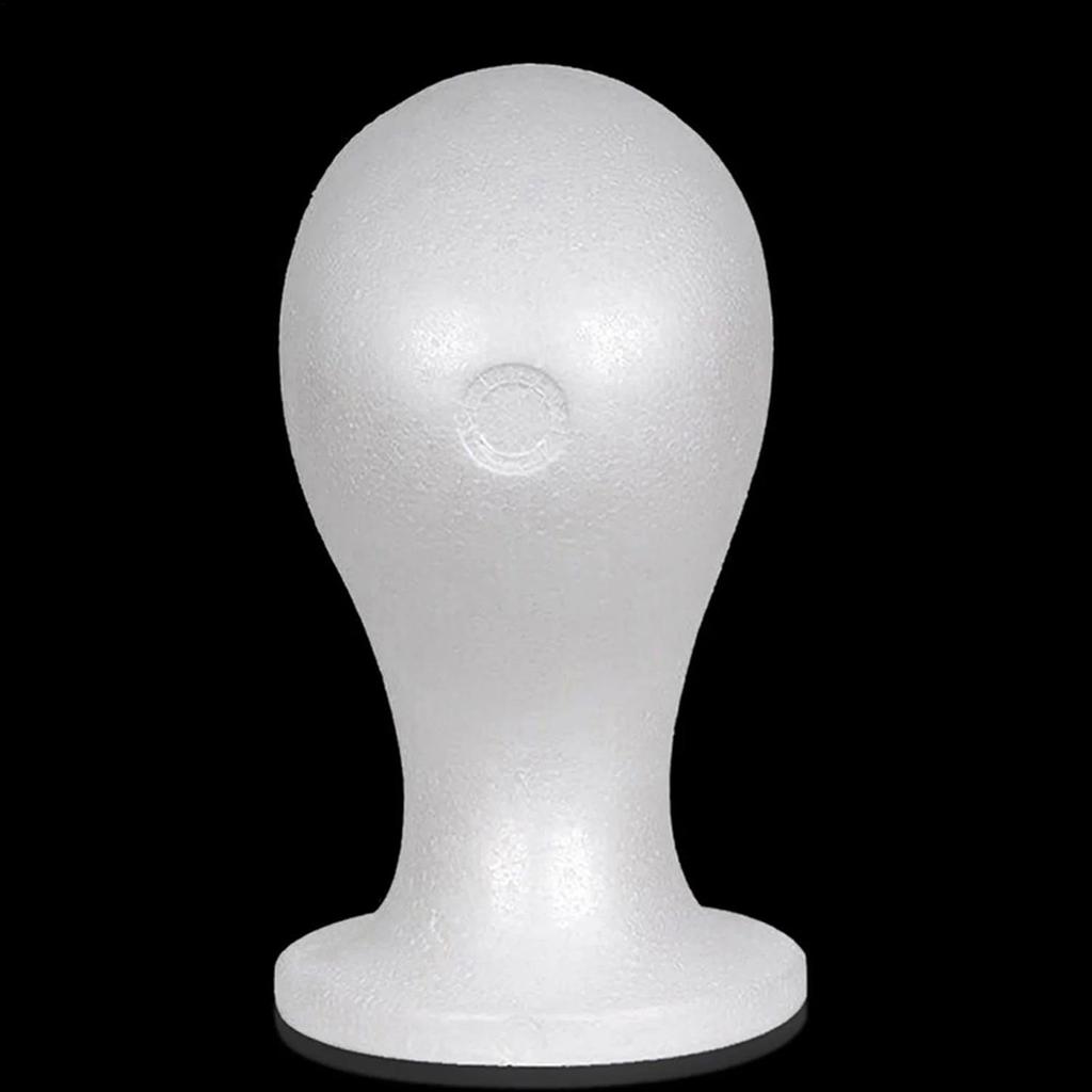 Foam Head Women Head Mannequin for Wigs Styling Beauty Supplies Display Rack Accessories for Travel Cosmetology Beginners Salon