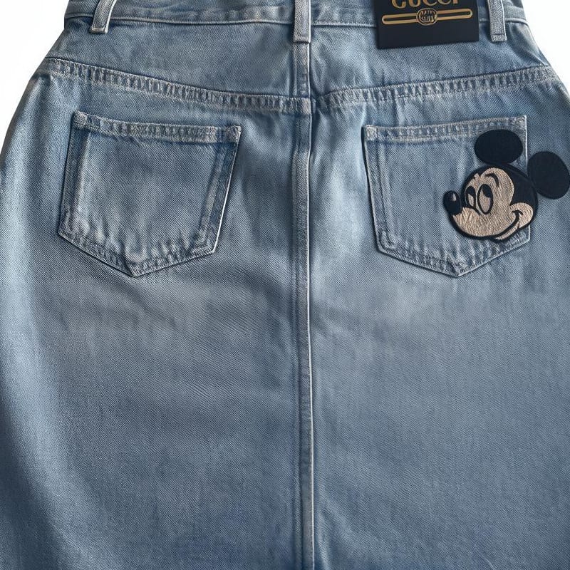 GUCCI Denim Short Skirts Women's Blue 539778-XDAZ3-4048