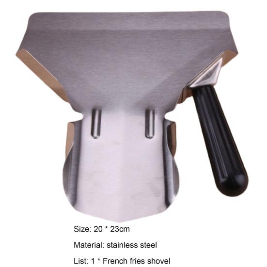 Chip Scoop Anti-rust Thickening Long Lasting French Fry Scoop with Dual Handles for Restaurant