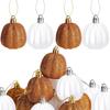 12pcs Plastic Pumpkin Hanging Ornaments Shining Thanksgiving Festival Decorative  Home Decoration