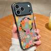 Retro Flower Print Case For iPhone 17 18 Pro Max Hybrid TPU+PC Magnetic Phone Cover For iPhone 16 15 14 13 Pro Max 17E