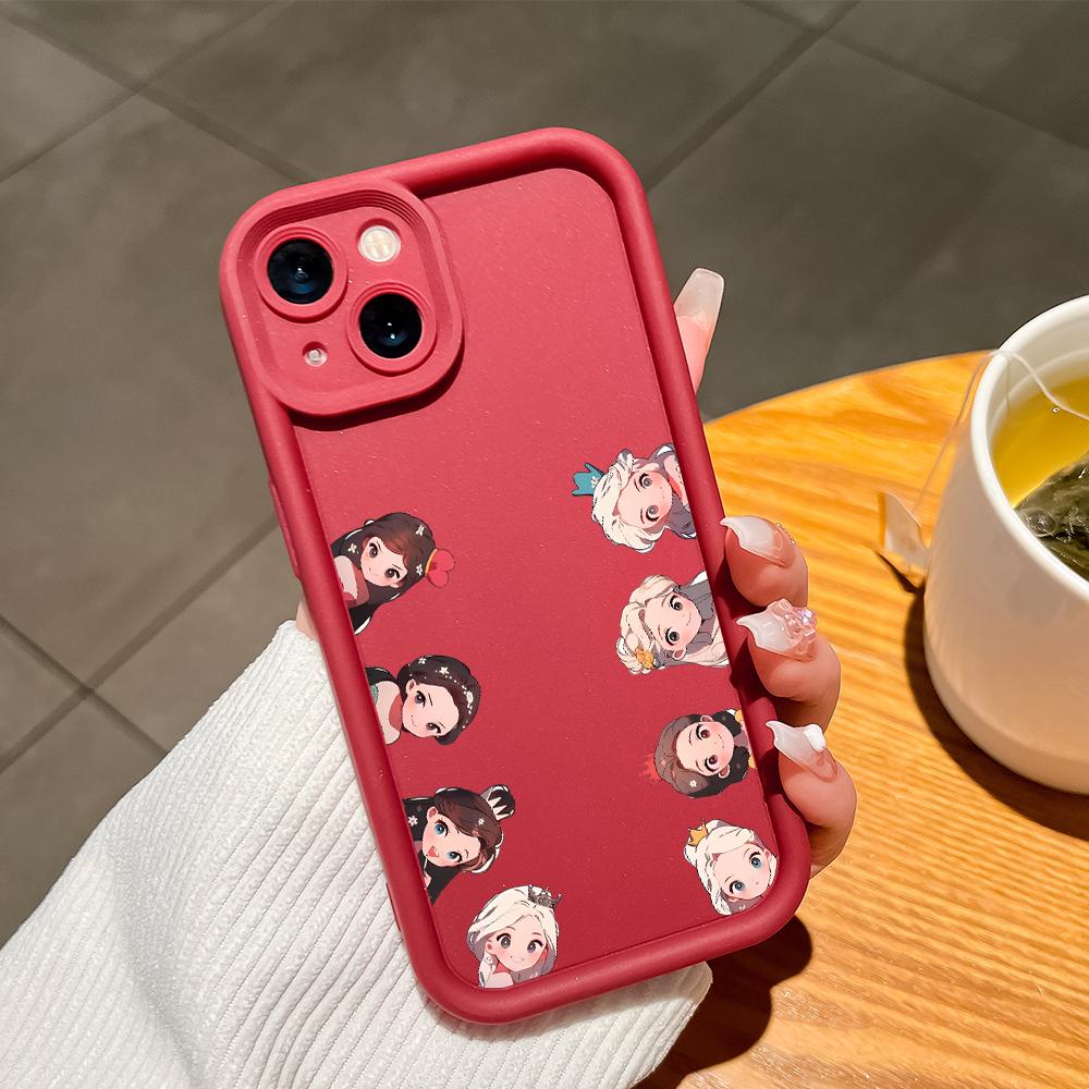 For iPhone 16 15 Pro Max Redmi Note 13 12 11 Pro Samsung S24 Plus S24 Ultra A52 A72 A54 Cartoon Lovely Girl Pattern Soft Silicone Shockproof Case