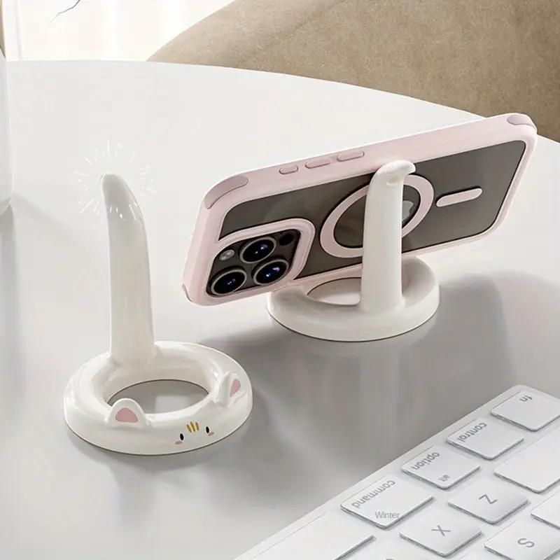 Cartoon Cat Phone Stand – Adjustable Angle, Cute Desktop Holder for Watching Videos & Calls – Fits Most Smartphones