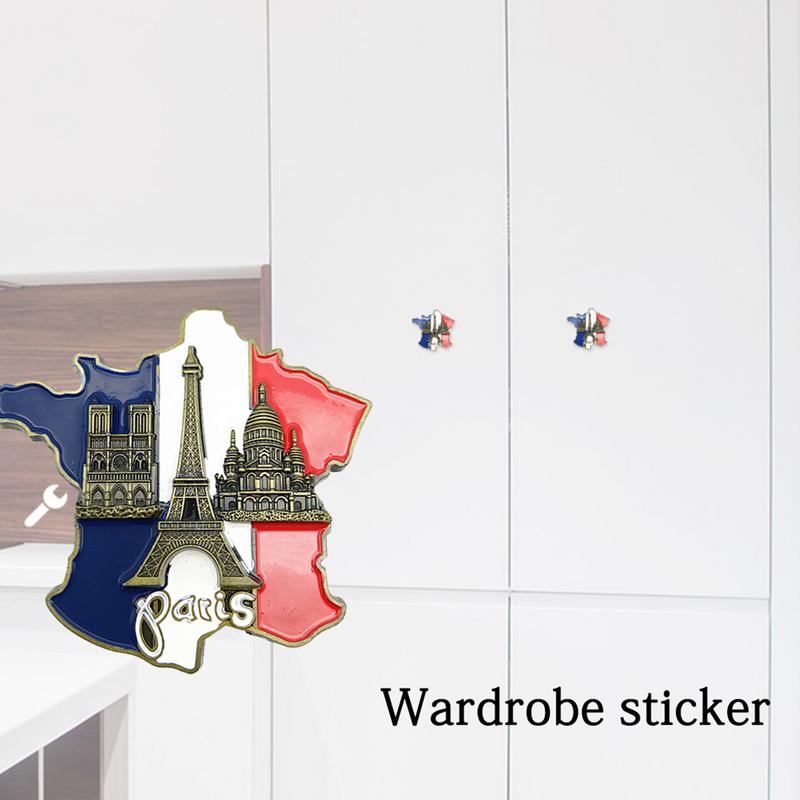 France Map Refrigerator Sticker Europe Tourist Souvenir 3D Resin Fridge Magnet Stickers Paris Souvenirs Innovative Decorations