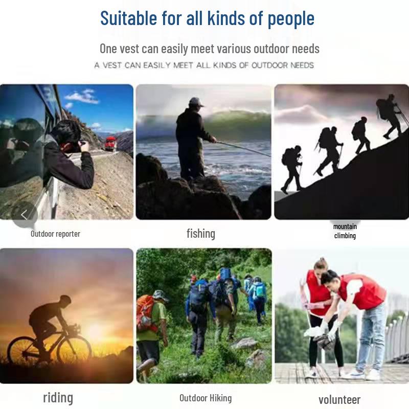 Men's Army Green Multi-Pocket Cotton Tank Top, Plus Size 10XL, Spring/Autumn Wear