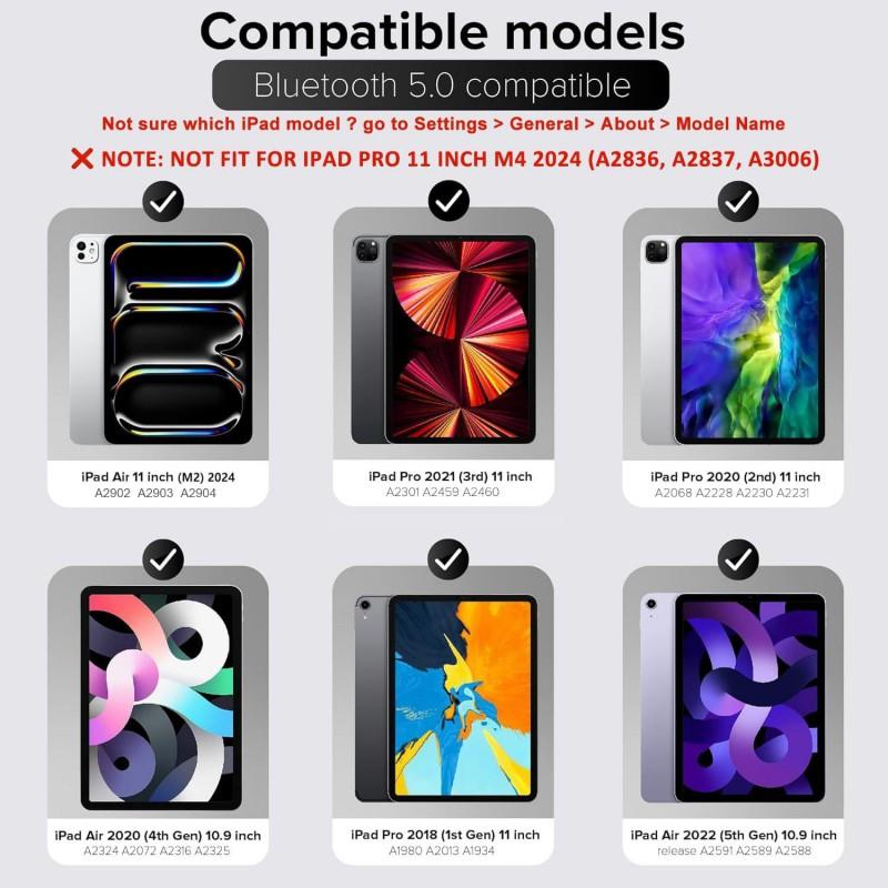 Magnetic Floating Keyboard Case With RGB Backlit IPad Air 4 5 M4 Pro Mini 6 7th Gen Bluetooth Wireless Cover
