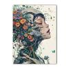 Nordic Wall Art Pretty Robot Girl Flowers Canvas Painting Modern Style Poster Prints Living Room Home Wall Decor