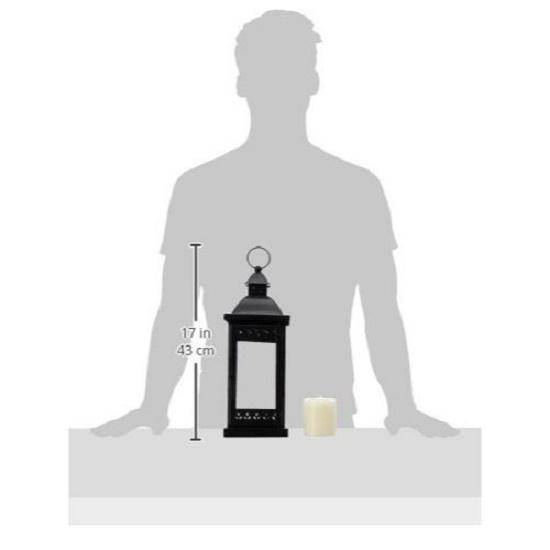 Glass Iron Lantern with One Pillar Candle Lantern for Home Decoration|Candle Holders for Home Decor Pack of 1