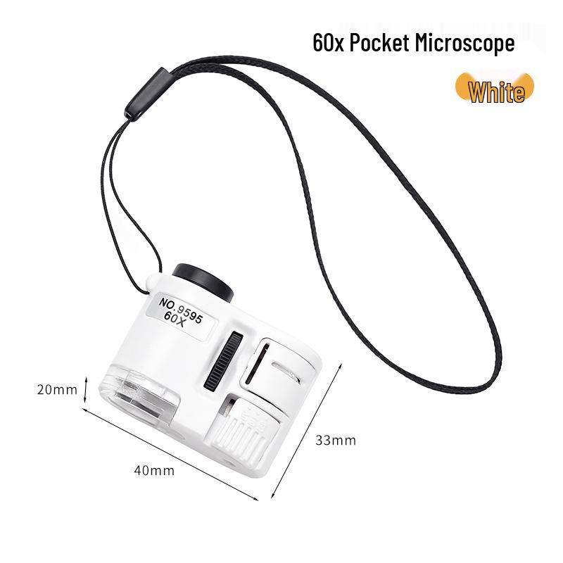 

Мідна домашня лупа: 60x Портативний інструмент для ідентифікації антикваріату з підсвічуванням