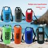 Borsa da Esterno Impermeabile di Grande Capacità con Custodia per Telefono - Ideale per Trekking, Rafting, Nuoto - Zaino Convertibile a Spalla Singola/Doppia