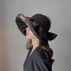 Vinyl Hollow Big Brim Fisherman Empty Top Hat Ponytail Sunshade Versatile Sunscreen Hat Women's Summer