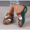 Women Wedges Slippers Summer New Orthopedic Open Toe Sandals Vintage Leather Casual Female Platform Slippers Slides Sandals 43
