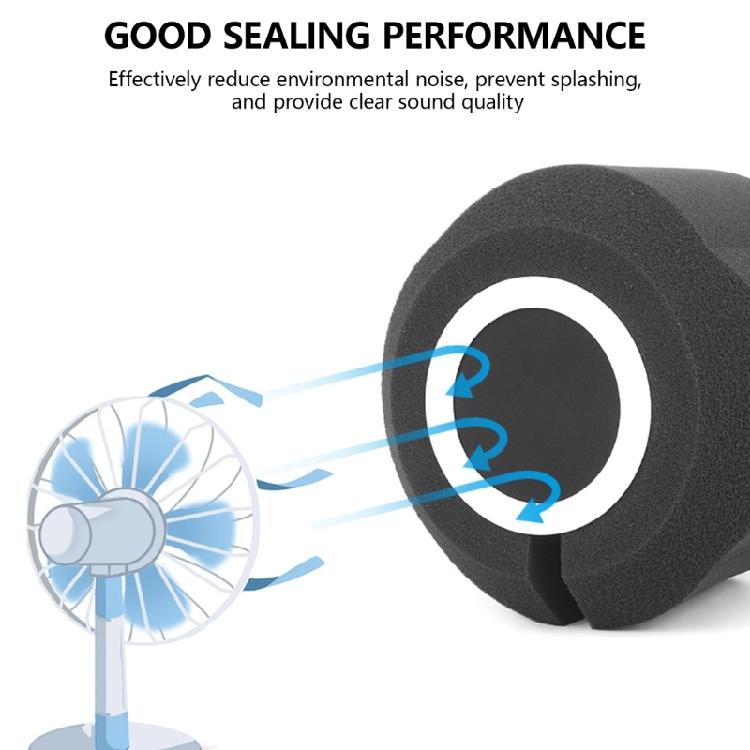 Microphone Soundproof Cover Windproof Sound Reduction Capacitve Mic Windscreen Net Sound-Absorbing Cover for Live