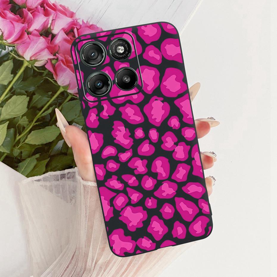 Modne etui na telefon z literami dla Motorola Moto G77 G67 Tylna osłona dla MOTO G67 G77 5G Miękkie czarne silikonowe etui