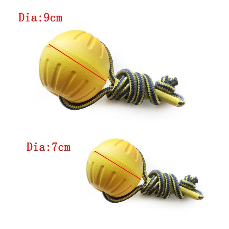 7/9cm Pet Balls Toy with Rope Interactive Outdoor Fitness Training Toys EVA Dog Chew Ball Toys Pet Summer Floating Toy