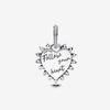 Charm Pendant - PANDORA - Cœur Flèche Pivotante - Métal Argenté - Mixte - Adulte