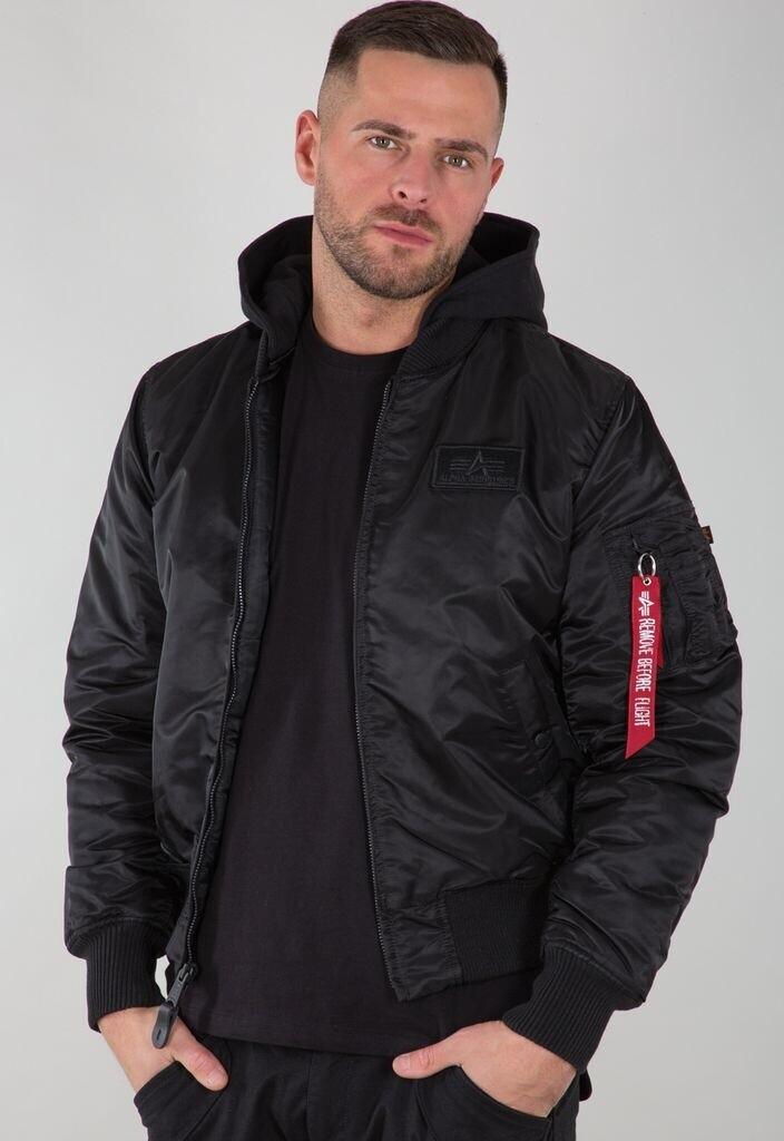 Winter Jacket Alpha Industries MA-1 ZH Back Print (128113) Black/white