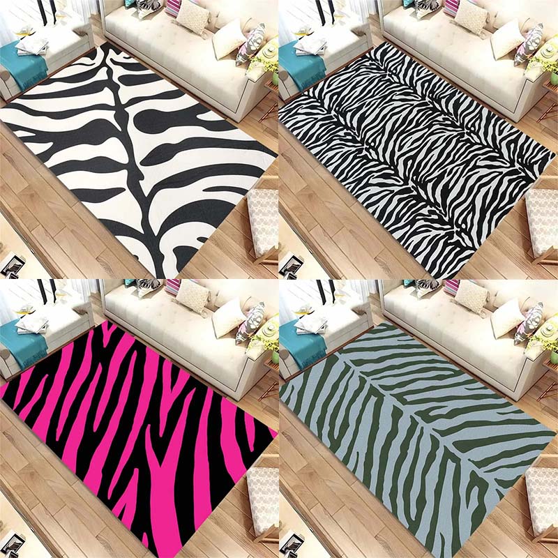 Zebra Stripes Colorful Pattern Floor Mats Door Front Decoration Home Living Room Floor Mats
